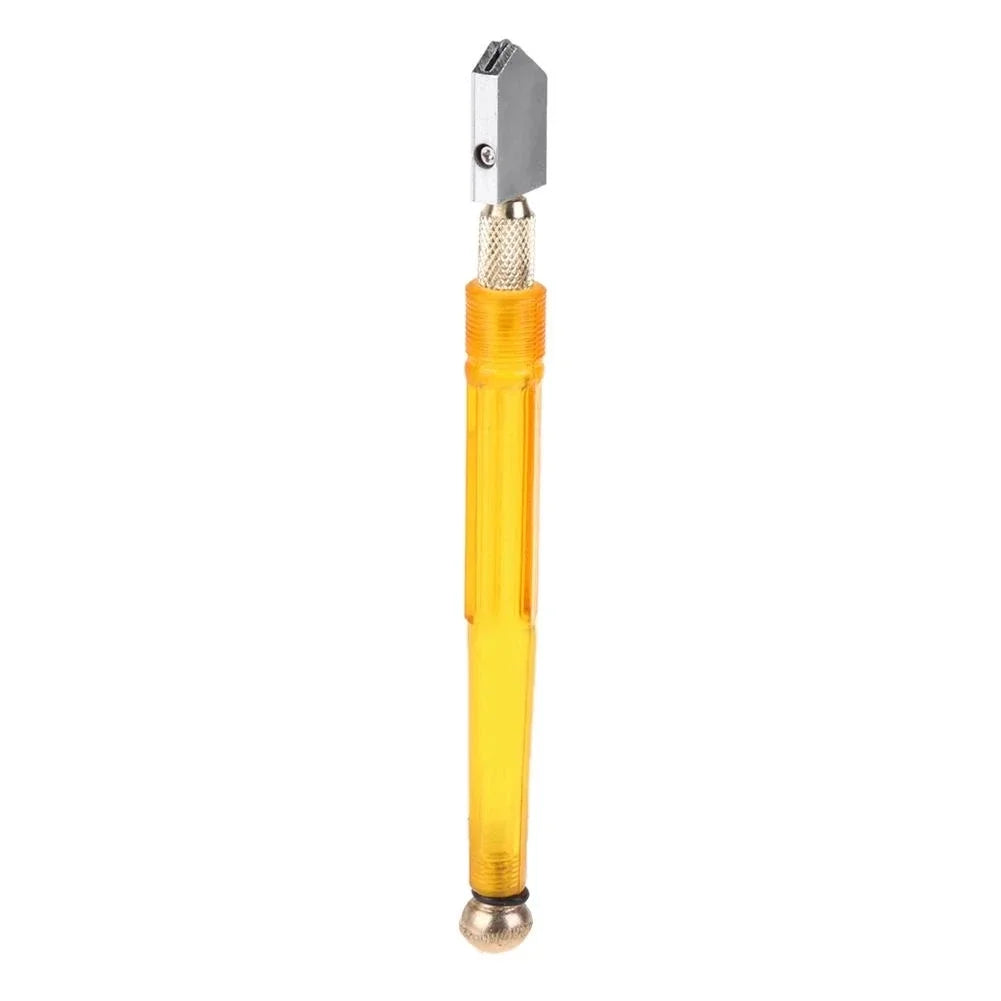 1pc 170mm Glass Cutter Portable Wheel Blade Antislip Handle Wheeled Oiling Glass Cutter For DIY Tile Craft Thick Glass Cutting Qme
