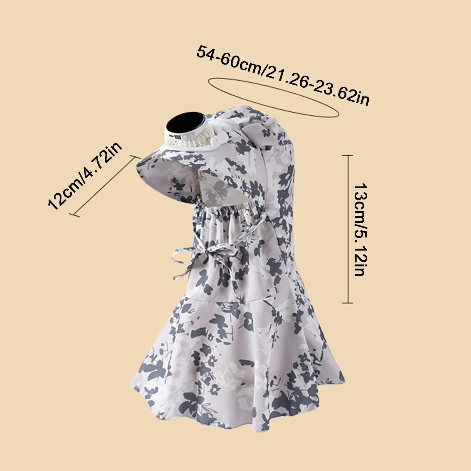 Hat With Fan Wide Brim Shawl Neck Flap 3 Speeds Wide Brim Solar Fan Hat For Beach Vacation Travel Gardening Camping Hiking Qme