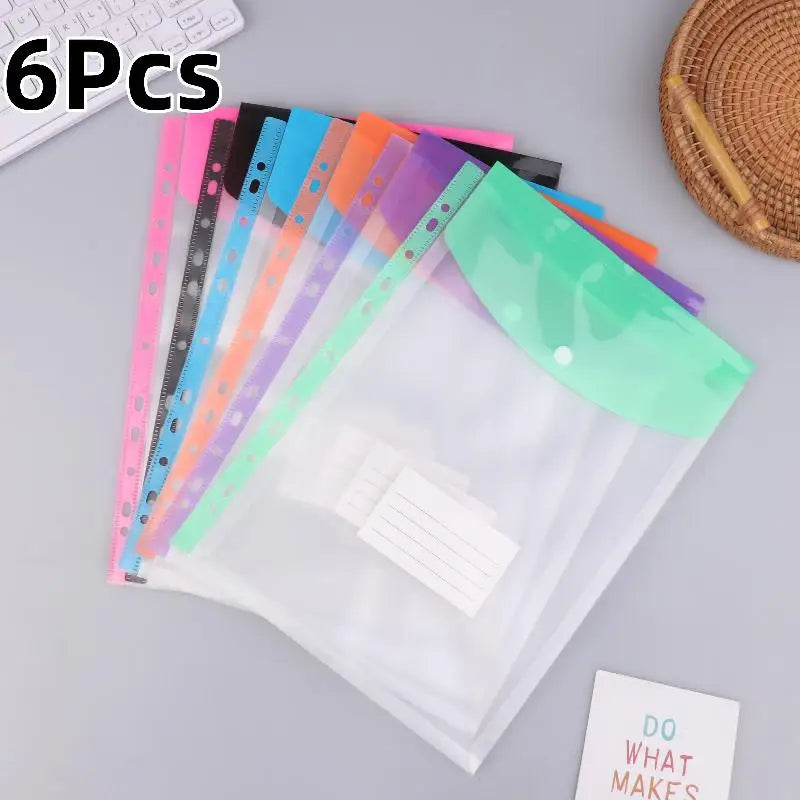 6 12 Packs A4 Binder Pocket Organizer Folders Expandable Plastic Qme B6Pcs