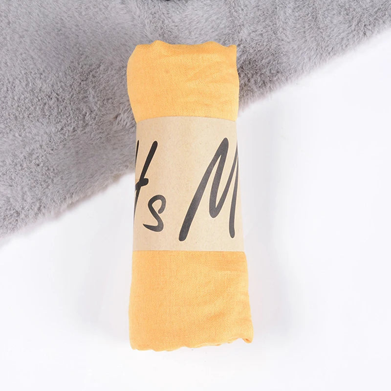 Women Native Windproof Scarf Shawls Wraps Solid Cotton Warm Scarves Qme Dark yellow