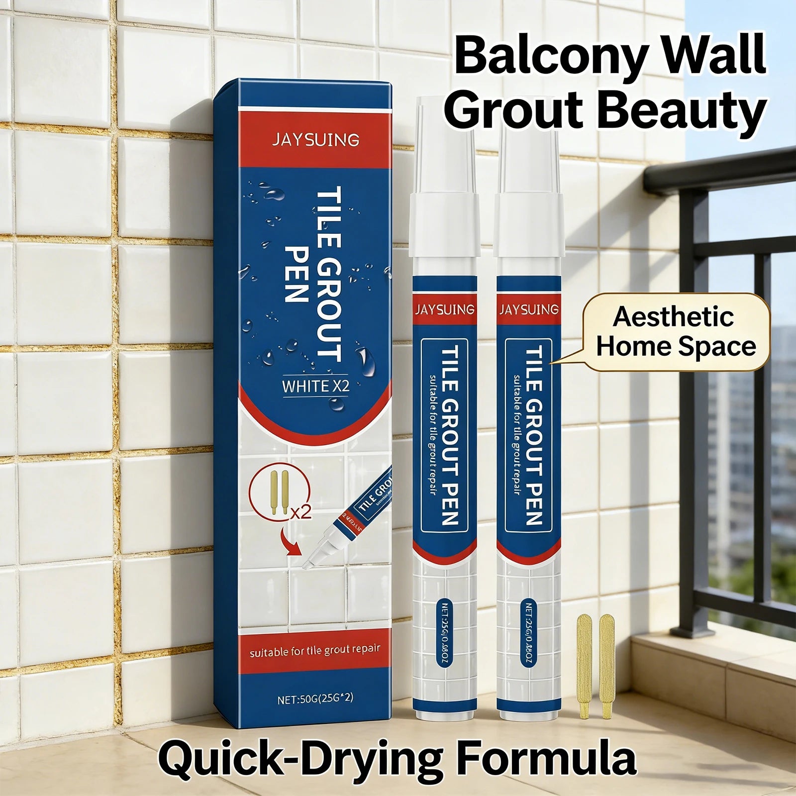 Tile Grout Pen Effectively Remove Black Sediment Covering Black Stains Waterproof Beautify Tiles Gaps White Tile Grout Paint Pen Qme