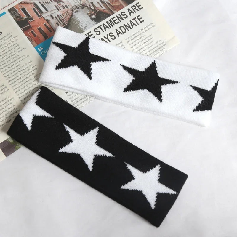 Elastic Pentagram Hair Bands Women Men Hairband Running Fitness Yoga Qme