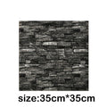 12Pcs 35*30cm High Quality 3D Foam Wall Panel Brick Retro Wallpaper Ceiling Self Adhesive Wallpanel Background Home Decoration Qme retro black 12Pcs 35cmx30cm
