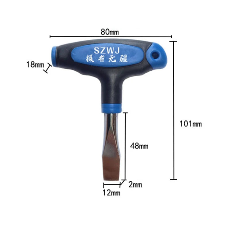Flat Head Screwdriver T-handle Grip Quick Release Plate Camera Tools Qme