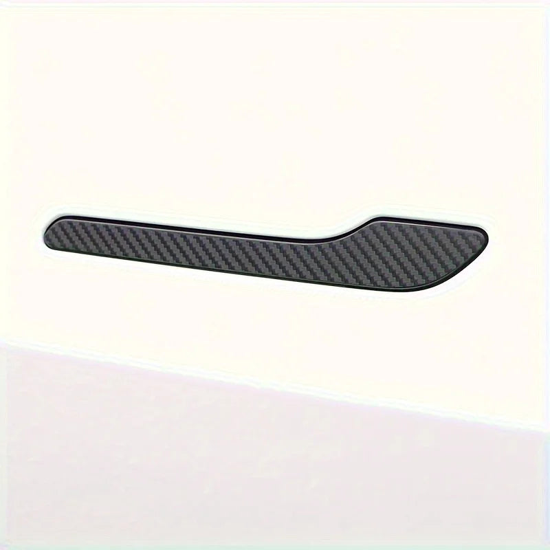 Carbon Fiber Door Handle Sticker, Door Trim Sticker Modified Scratch Resistant, for Tesla Model 3y Qme