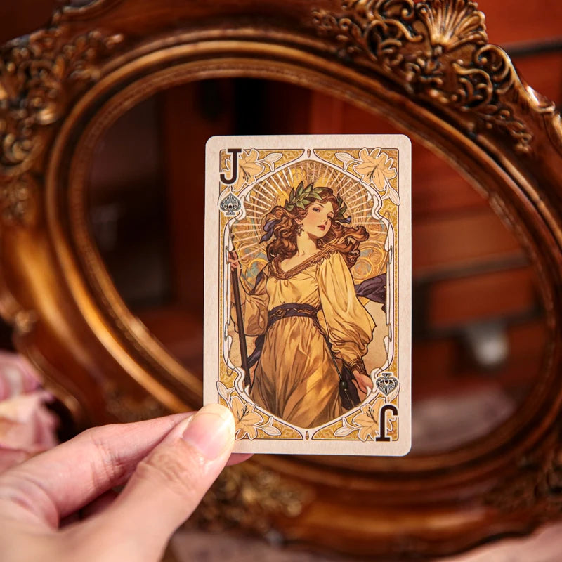 Divine Prayer Series Playing Cards 55 Sheets,Vintage Retro Fashion Theme,Poker Cards for Magic Shows Parties Table Games Gift Qme
