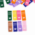 50pcs 15x38mm Mix colour Heart Pattern Label For DIY Handmade Decorative Sewing Accessories Clothing Hat Supplies cp3823 Qme 50pcs cp3823-mix