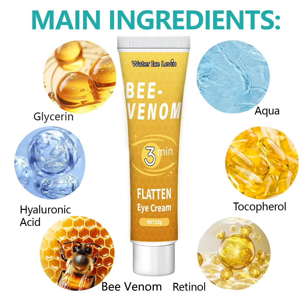 Bee Venom Anti-Wrinkle firming Cream, bee Venom Moisturizing Cream, Rejuvenating anti-aging Cream Qme