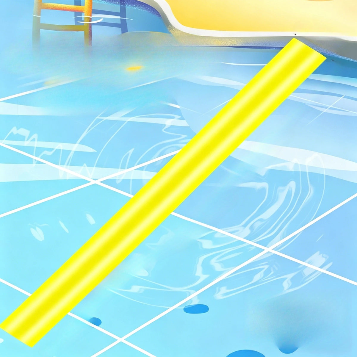 Multicolored Hollow Float Stick Durable Buoyancy Support Accessory Ideal for Daily Swimming Practice Pool and Beach Water Games Qme yellow 1pcs