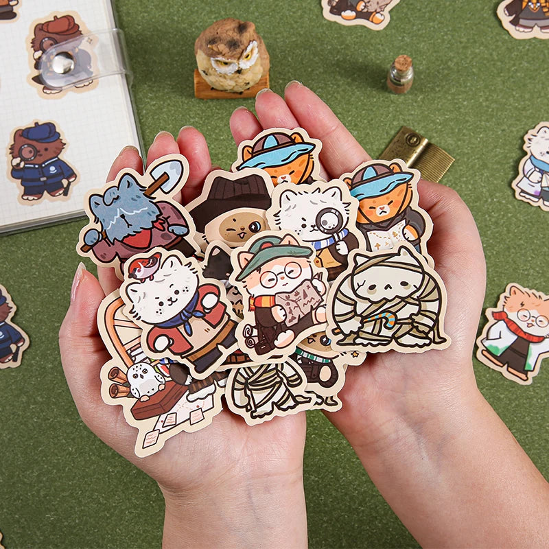 30 pcs/pack Cute Cartoon Stickers DIY Deco Scrapbooking Collage Junk Journal Creative Korea Stationery Craft Supplies Qme