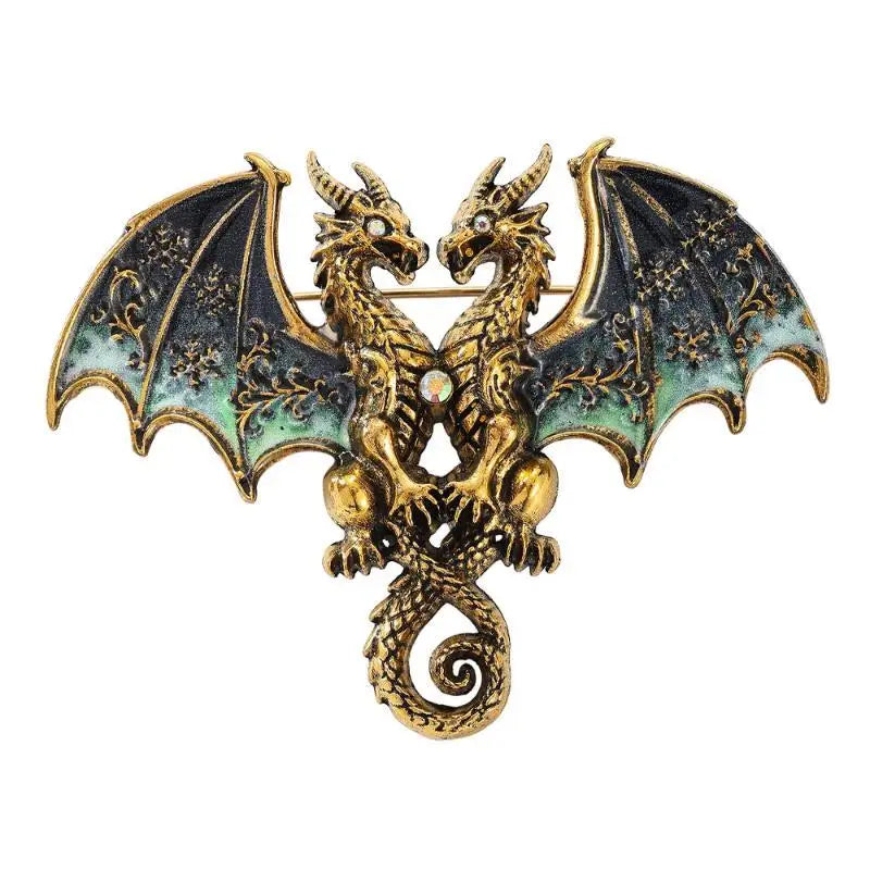 Unisex Beautiful 5-color Animal Party Office Brooch Pins Gifts Metal Dragon Brooches For Women Qme style 8