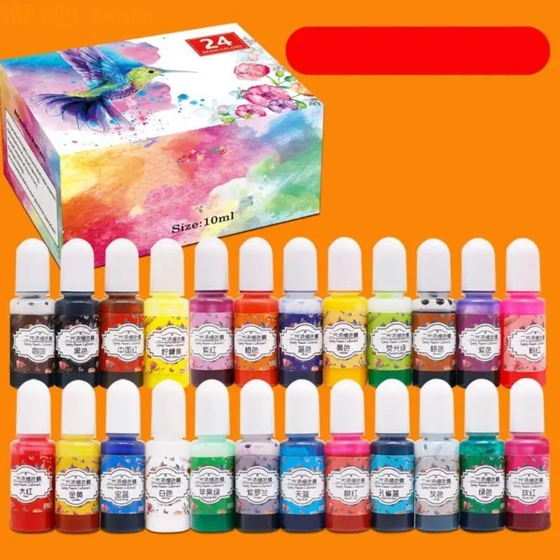24 Epoxy Resin Pigment Kits Dye Colorant Liquid Each Jewelry Making Qme