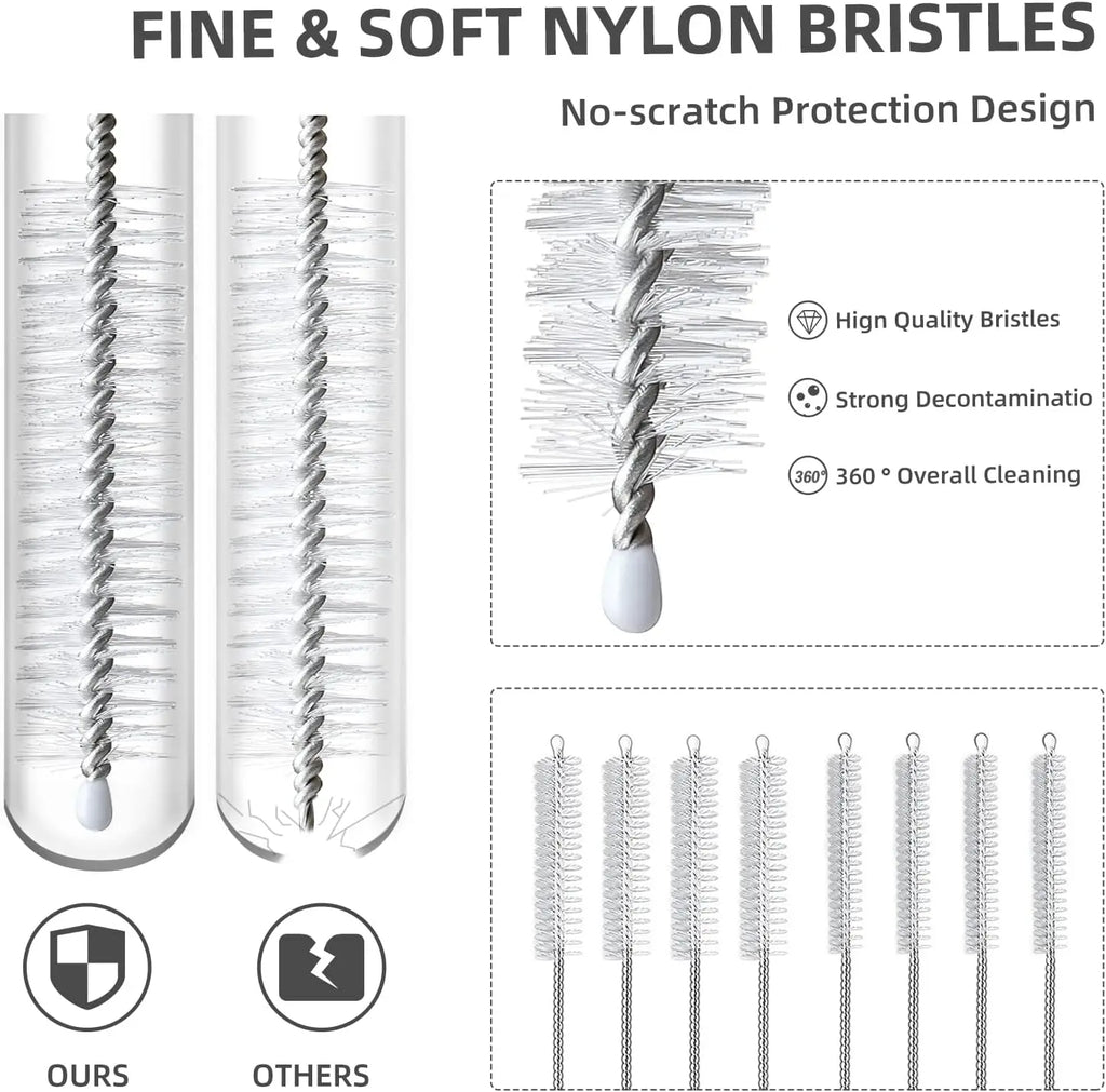 Long Straw Cleaning Brush Straws Water Bottles Nipple Cups Tubes Qme