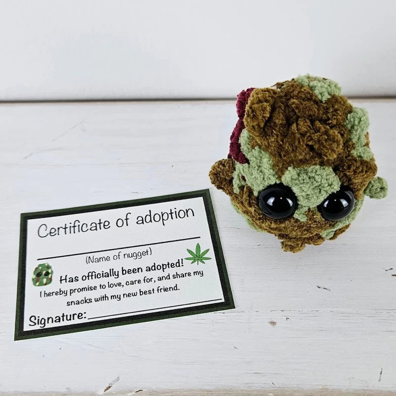 Adopt Weed Nugget Plush Little Jar Handmade Stuffed Toys Desktop Qme