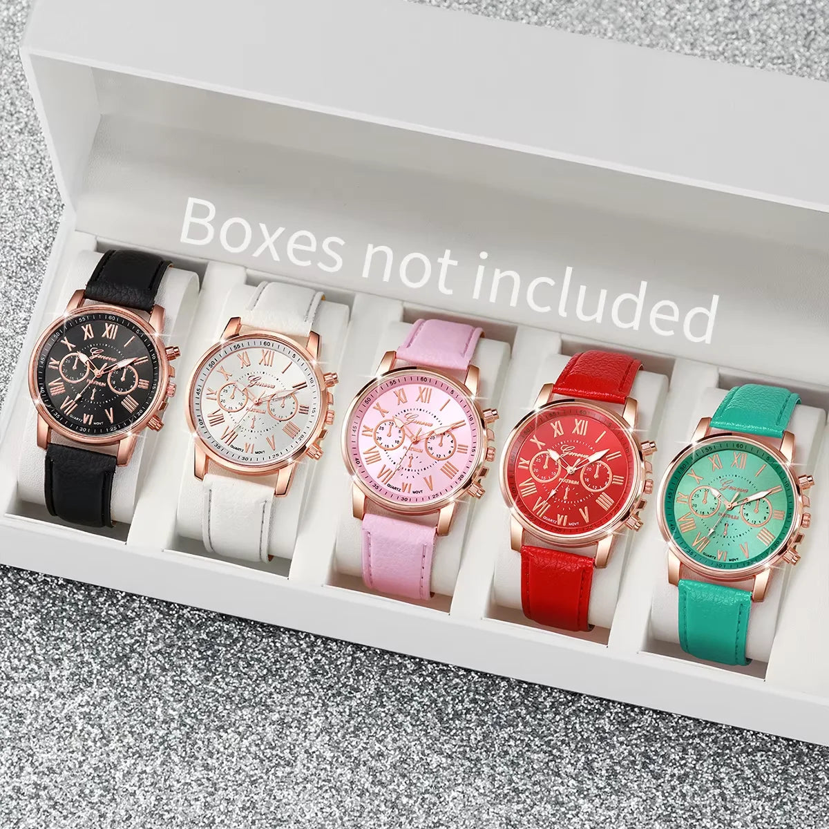 Classic Color Disc Belt Wrist Watch Dopamine Color Multicolor Available Geneva Couple Quartz Watch Qme WHITE