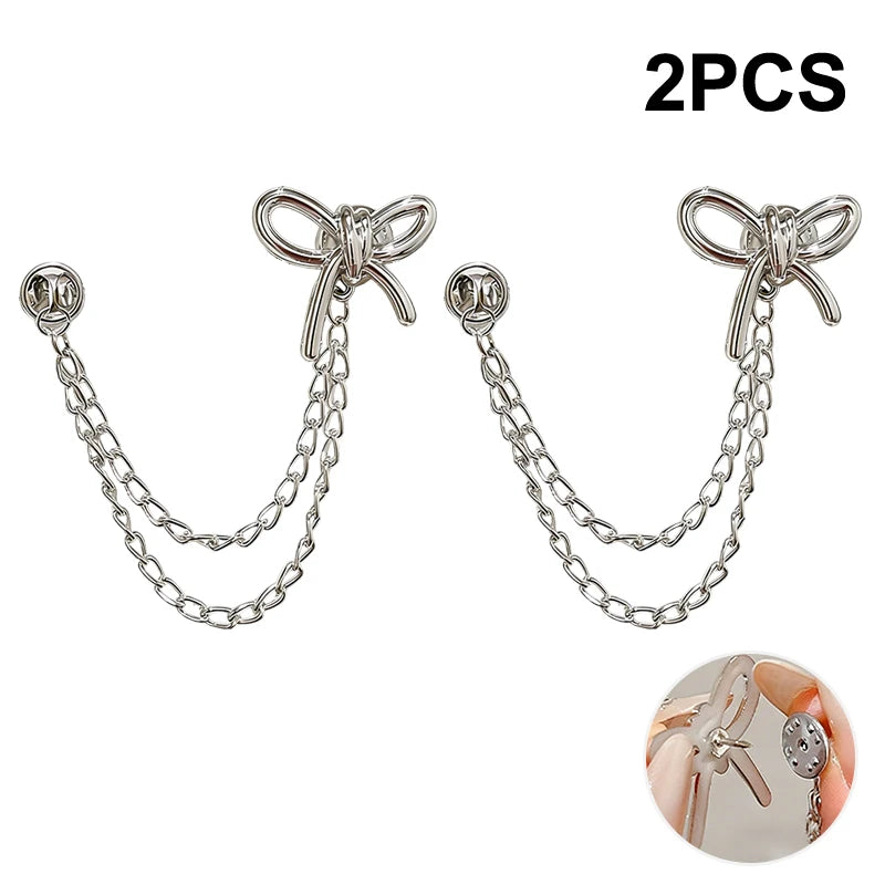 Women's Adjustable Clothes Clips Butterfly Decorations Instant Sleeve Qme A1