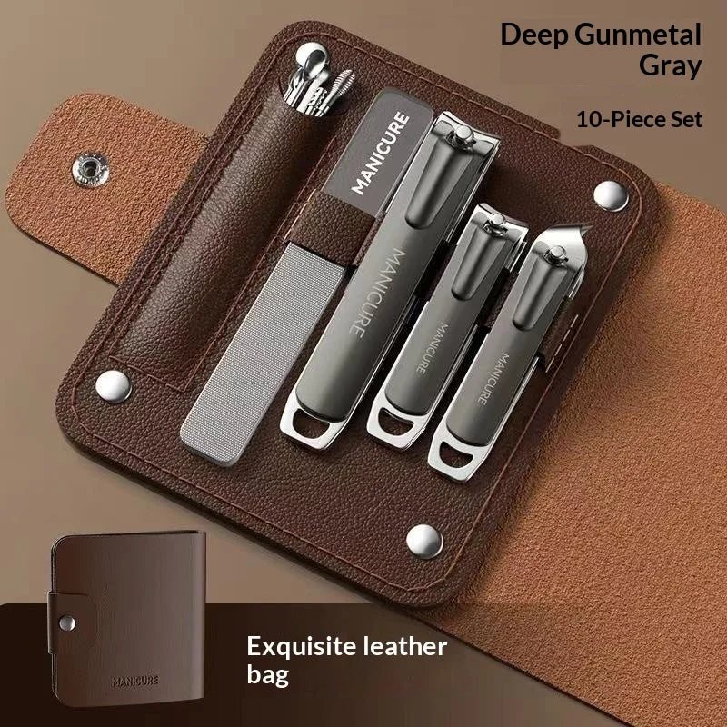10-Piece Professional Nail Clippers Stainless Steel Manicure Pedicure Qme A7