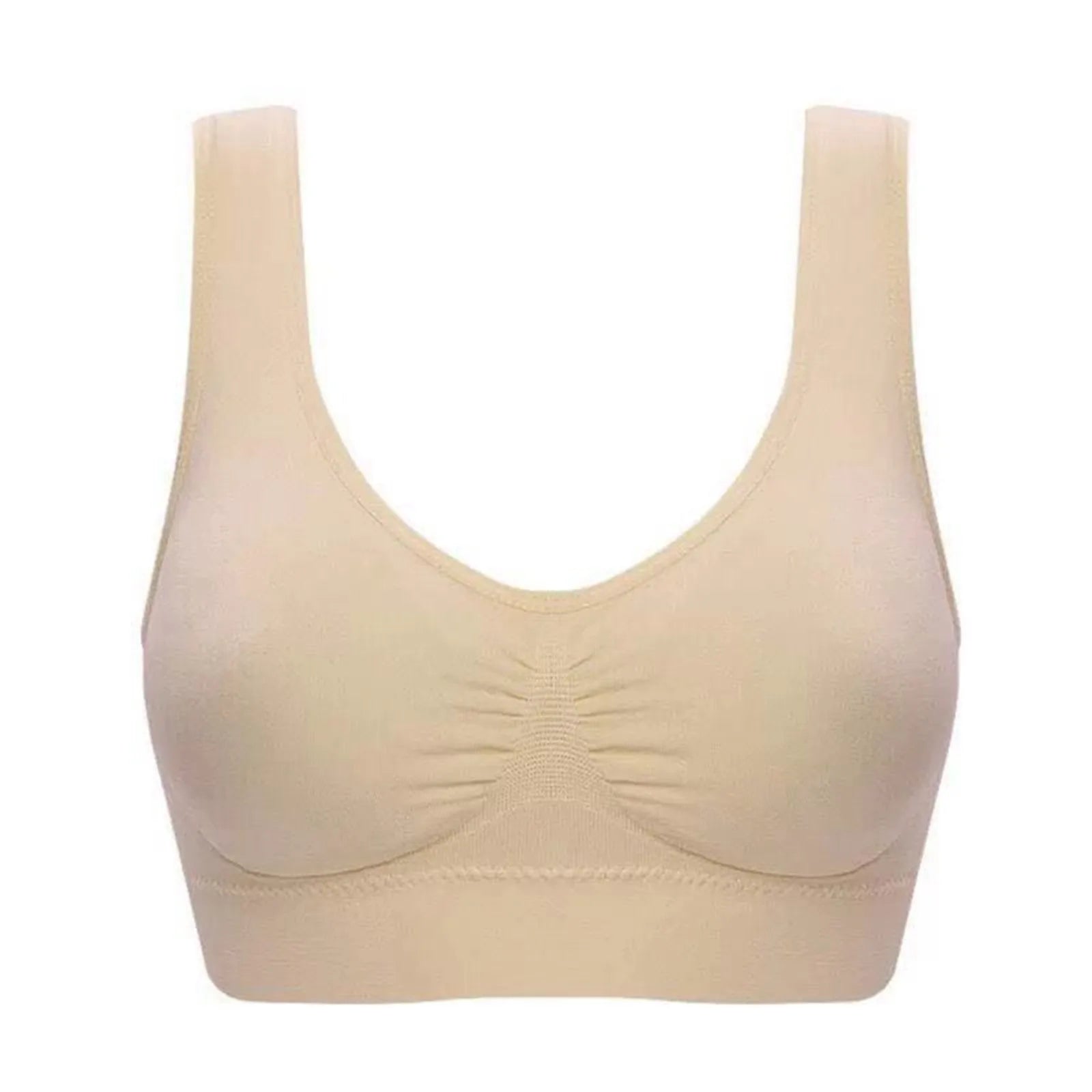 3 Pack Women Sports Bra Wirefree Yoga Bras Tank Top High Intensity Push Up Three Color Solid Color Elastic Sports Bra Qme
