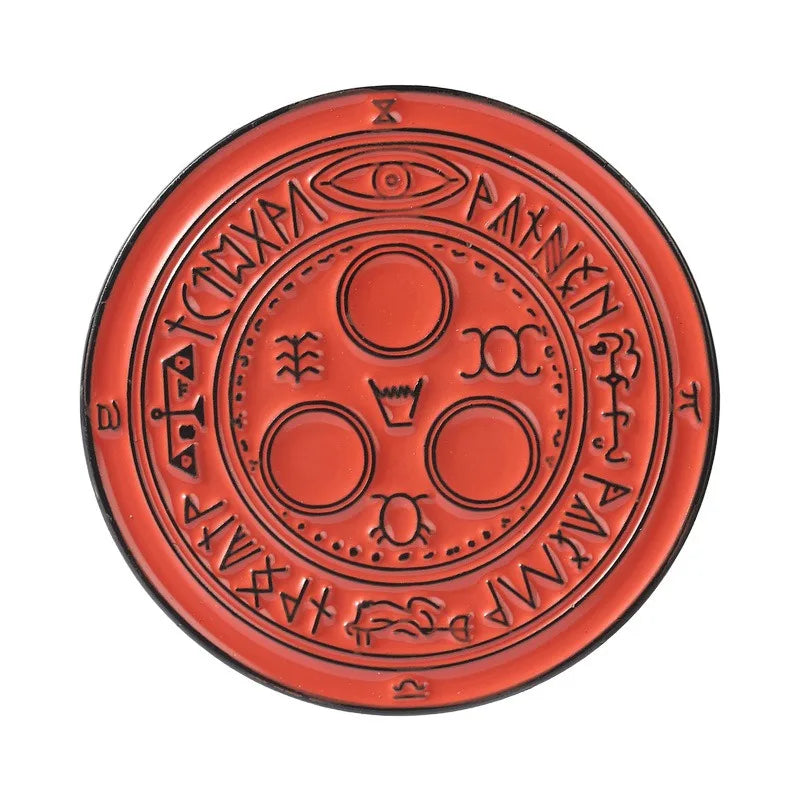 Cartoon Red Round Silent Hill Enamel Pin Horror Style Classic Game Badge For Backpack Clothing Decor Collection Holiday Gifts Qme style1
