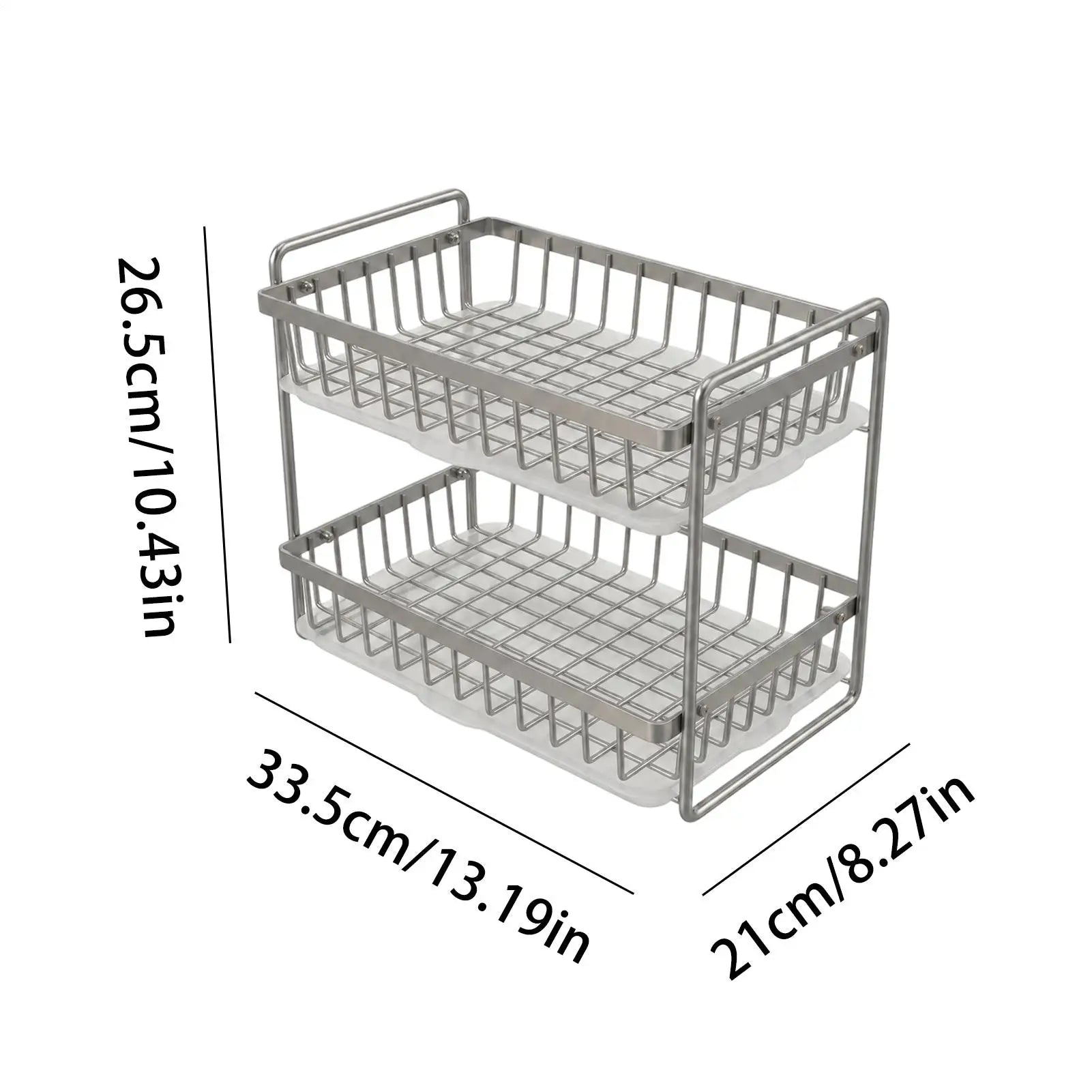 Glass Drying Rack Rust-Proof Stainless Storage Basket With Drainage Tray Anti-Moisture Small Dish Drying Rack For Tableware Qme
