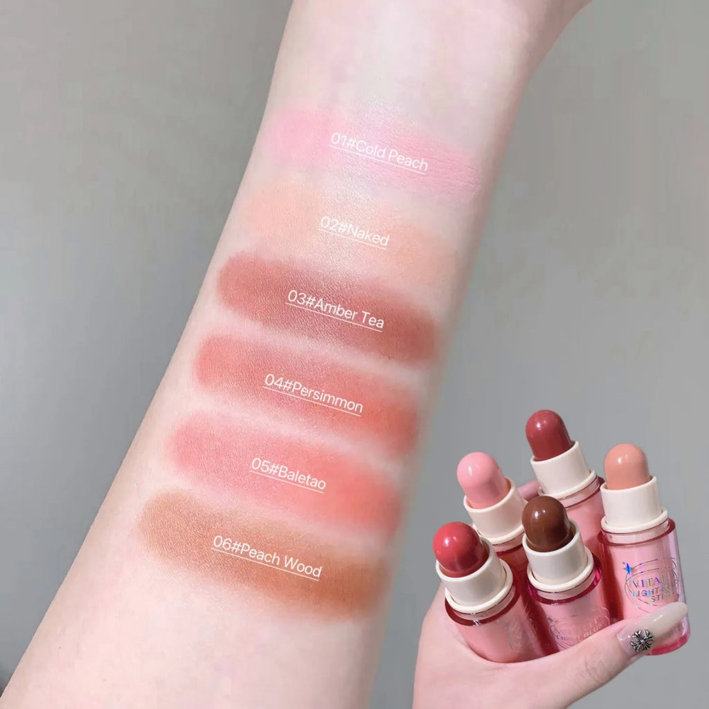 SHAQINUO Korean-style Matte Blush Stick Natural Long-lasting Silky Qme