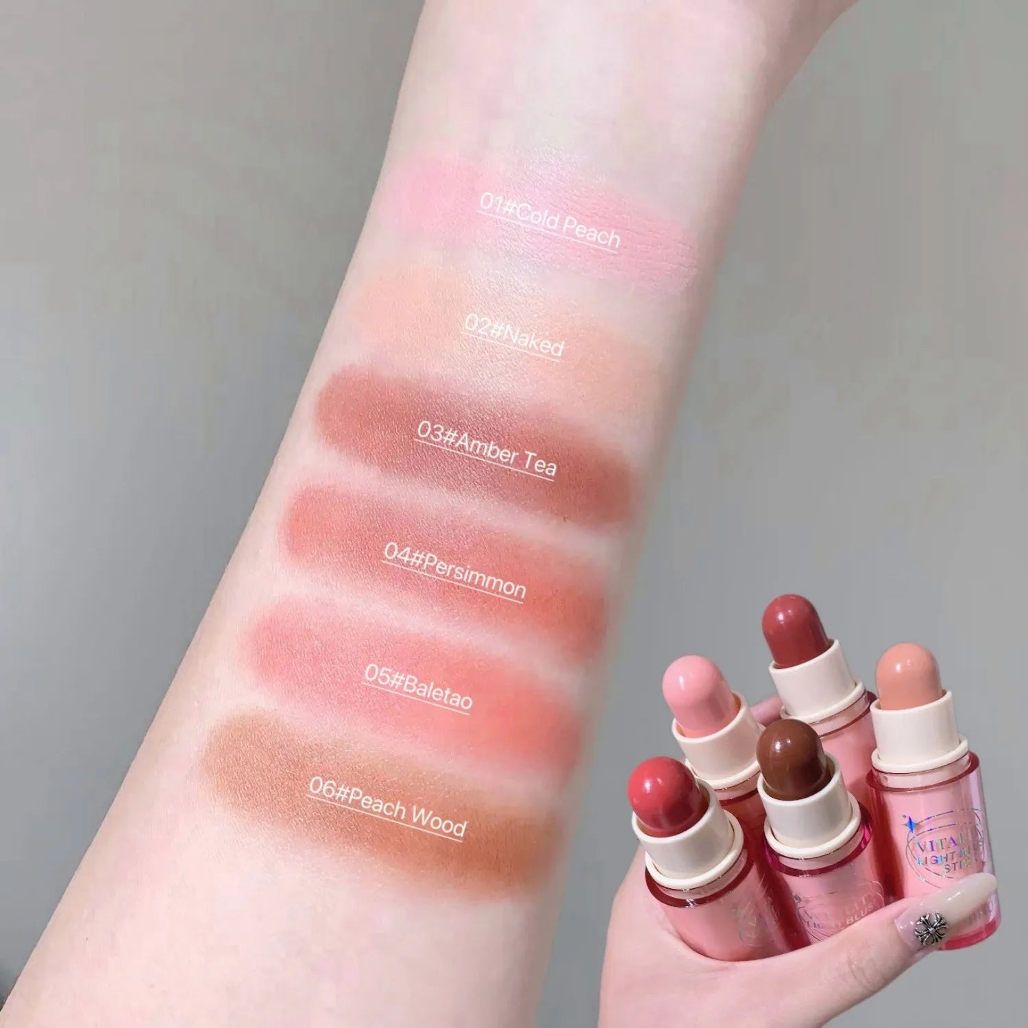 SHAQINUO Korean-style Matte Blush Stick Natural Long-lasting Silky Qme