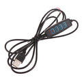 USB 5V LED Tri-color Dimming Color Switch Cable Dimmer 4-Key Controller 2CH For Low Voltage LED CCT Bicolor Light Qme black