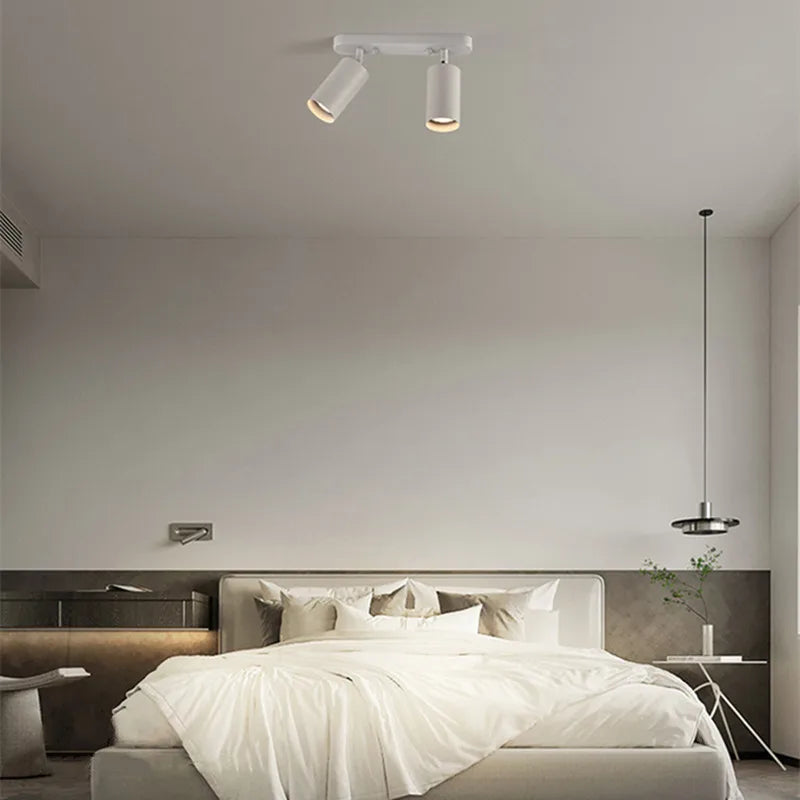 LED Ceiling Lights Home Decor GU10 Bulb Replaceable Lustre Spotlight Shop Kitchen Living Room Decoration Ceiling Chandelier Lamp Qme