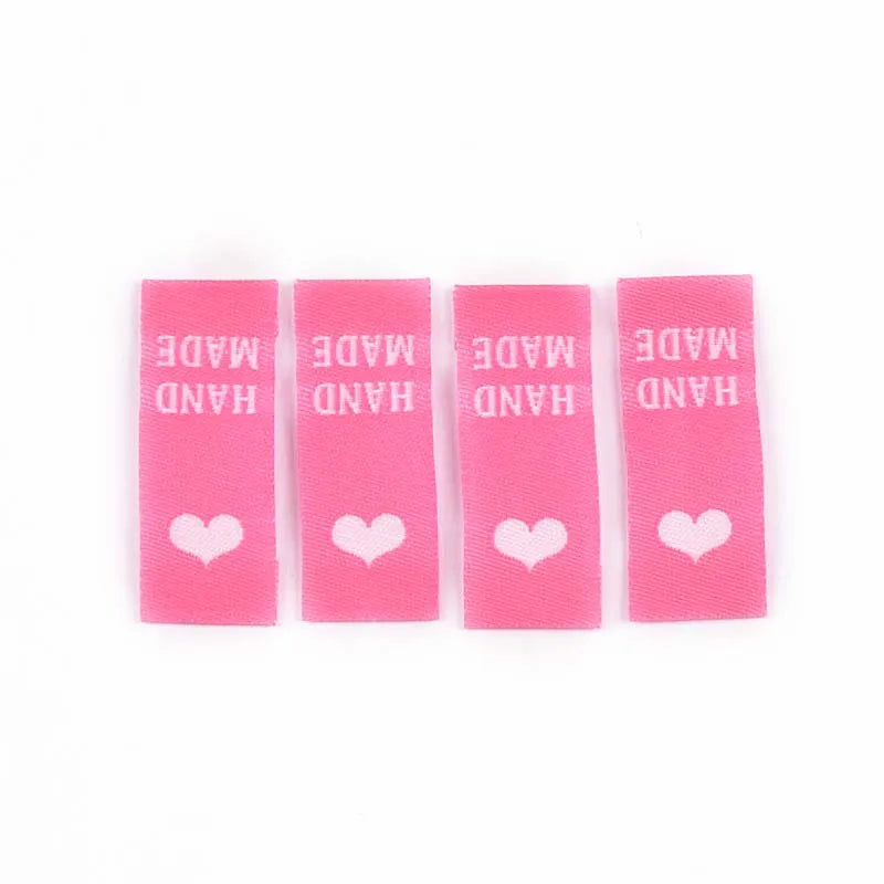 50pcs 15x38mm Mix colour Heart Pattern Label For DIY Handmade Decorative Sewing Accessories Clothing Hat Supplies cp3823 Qme 50pcs cp3823-4