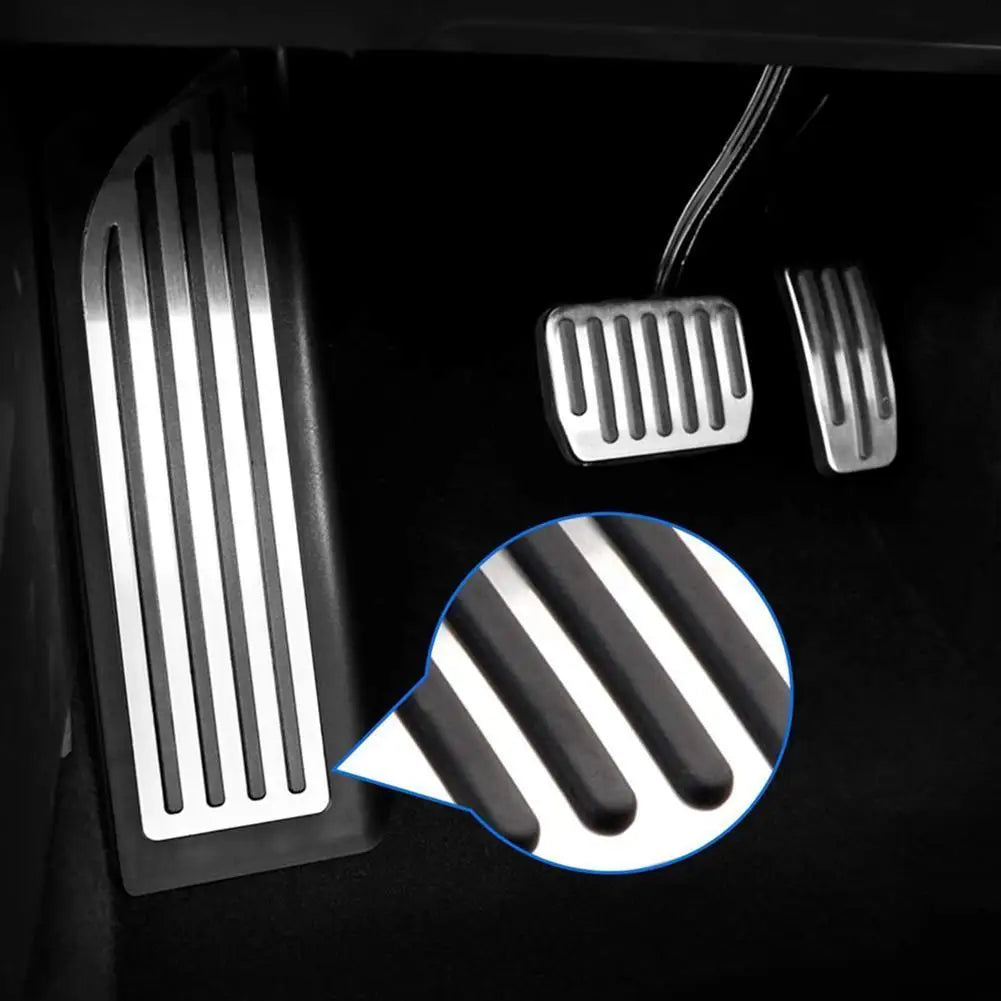 LHD Auto Interior Stainless Steel Rest Footrest Foot Pedals for for for for TESLA Model Y/3 for Interior Protection Accessories Qme Default Title