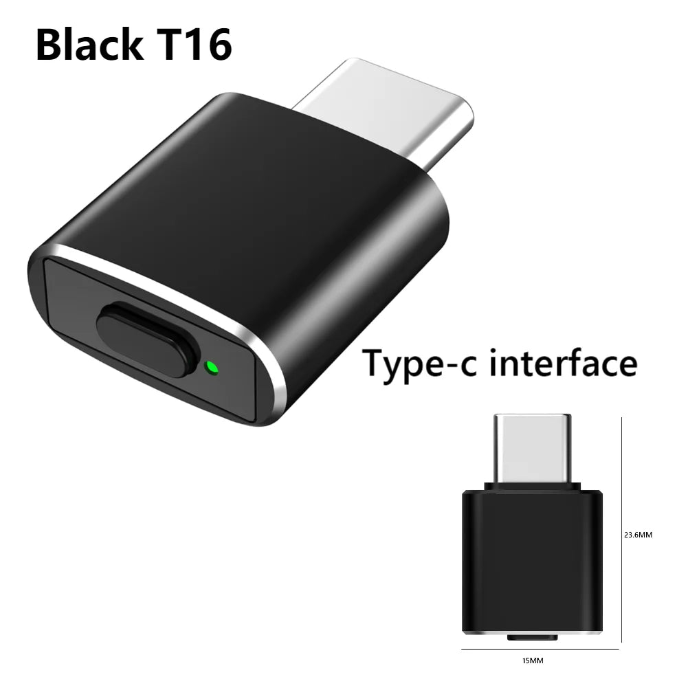 Mini Automatic Mouse Jiggler Mover ON/Off Button USB Automatic Move Cursor Undetectable Plug and Play Keeps Awake for Computer Qme Black T16