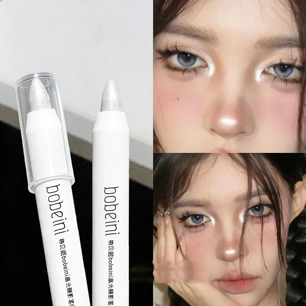 Shimmering Highlight Stick Glitter White Eyeshadow Pencil Bright Eyes Qme