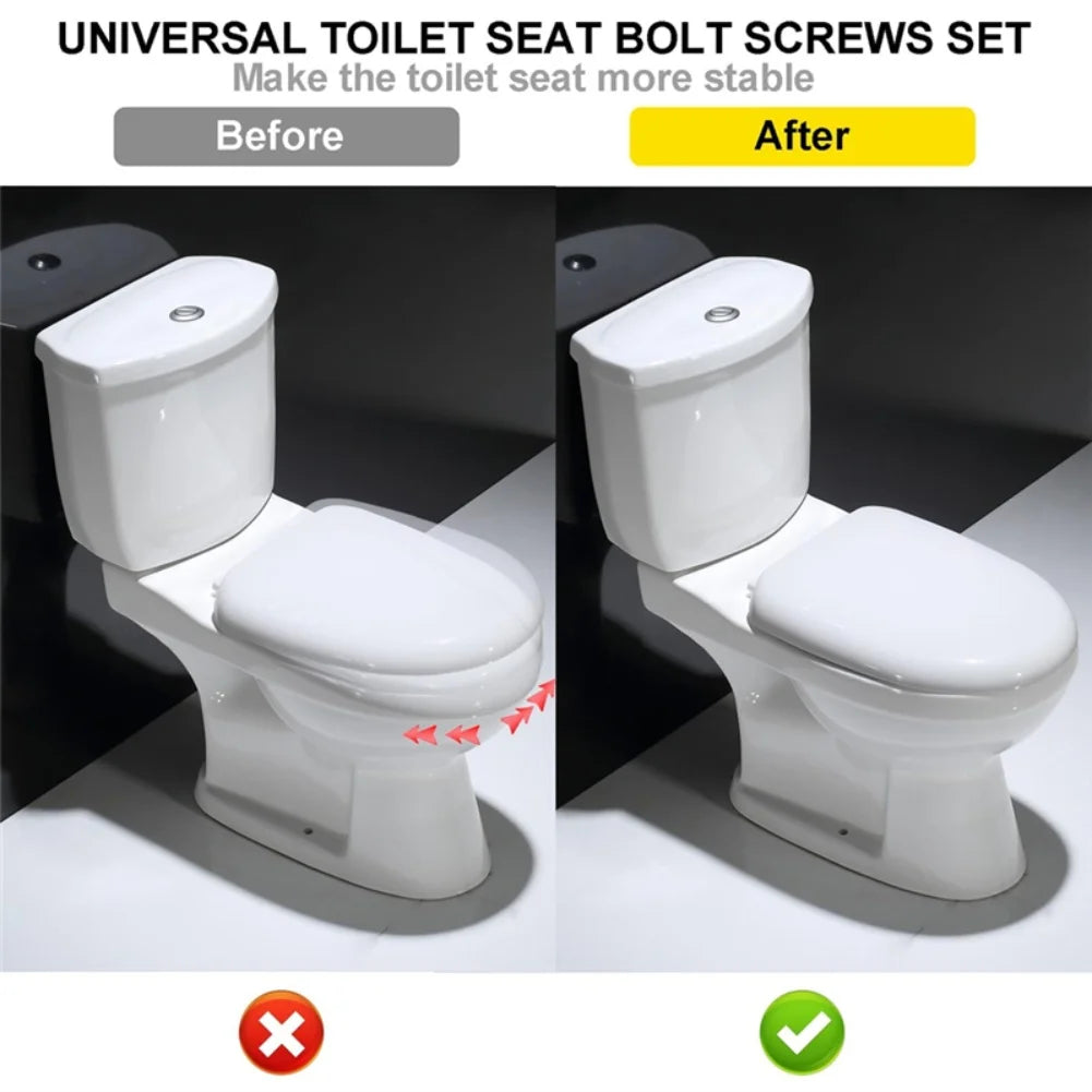 M6 Toilet Seat Hinge Bolt Screw Fixings Replacement Parts Mounted Qme