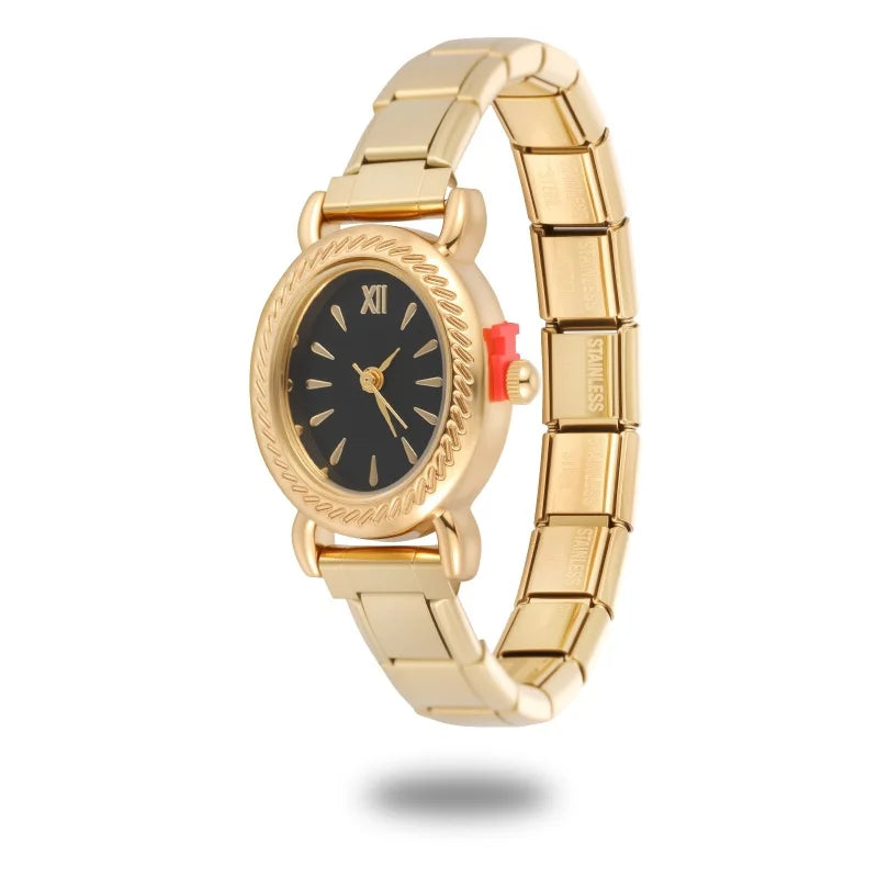 Wholesale Women's Mens DIY 9MM Width Italian Elastic Charm Stainless Alien Shape Watch Bracelet Bangle Party Friend Jewelry Gift Qme Style 5