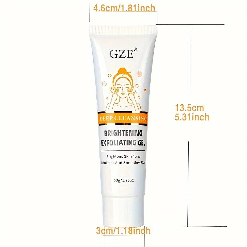 GZE Castor Oil Extract Exfoliating Gel, Face and Body Exfoliating Scrub Gel, Deep Cleansing Moisturizing Facial Exfoliator Qme GZE037