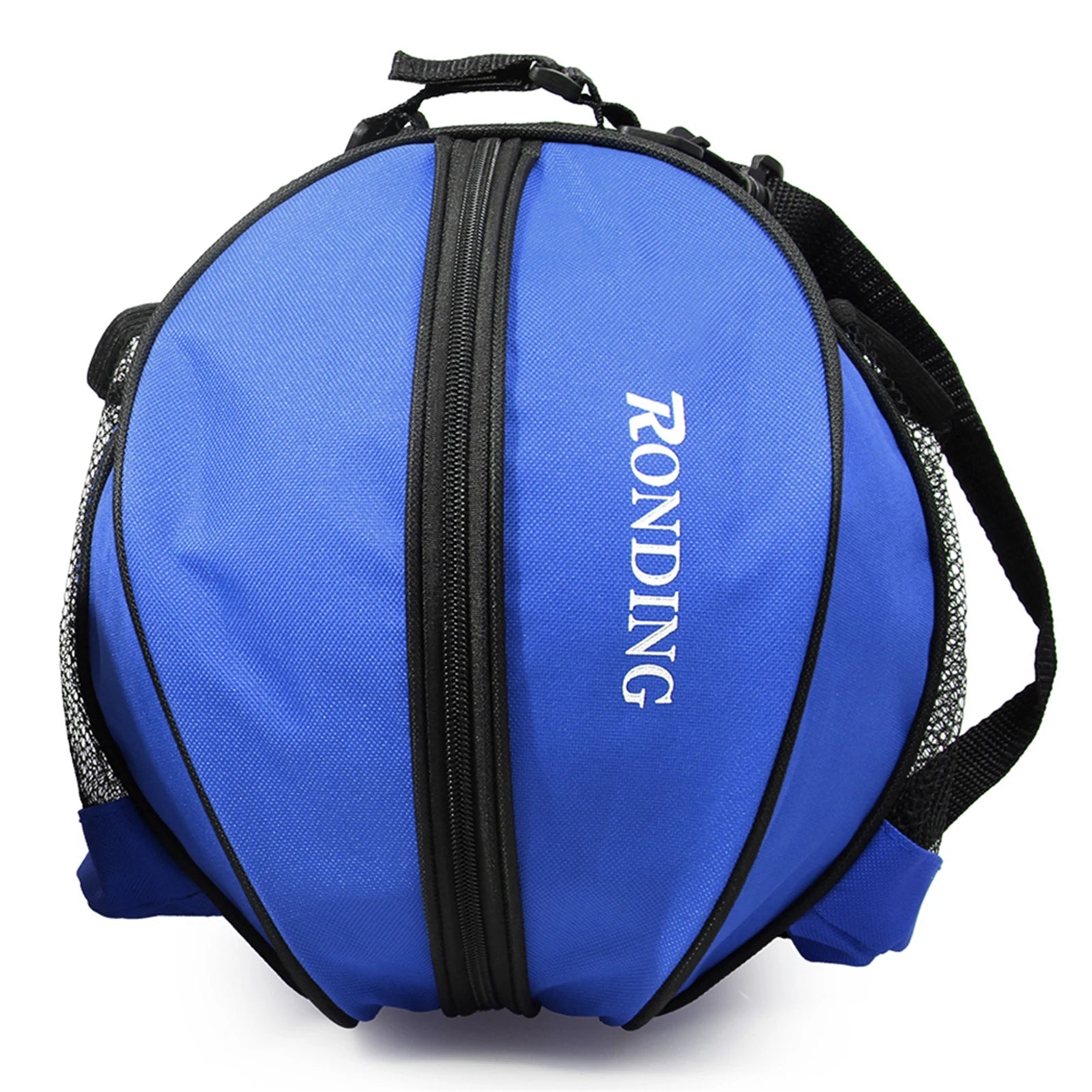 Basketball Shoulder Bag Sports Ball Round Bag Football Volleyball Carrying Bag Travel Ba Qme Blue