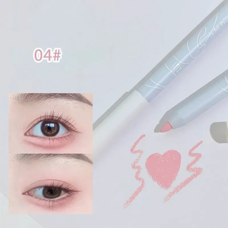 Starry Sky Pearlescent Eyeshadow Pen Shimmer Soft Touch Matte Lying Silkworm Eye Liner Long Lasting Glitter Eye Shadow Cosmetics Qme 4
