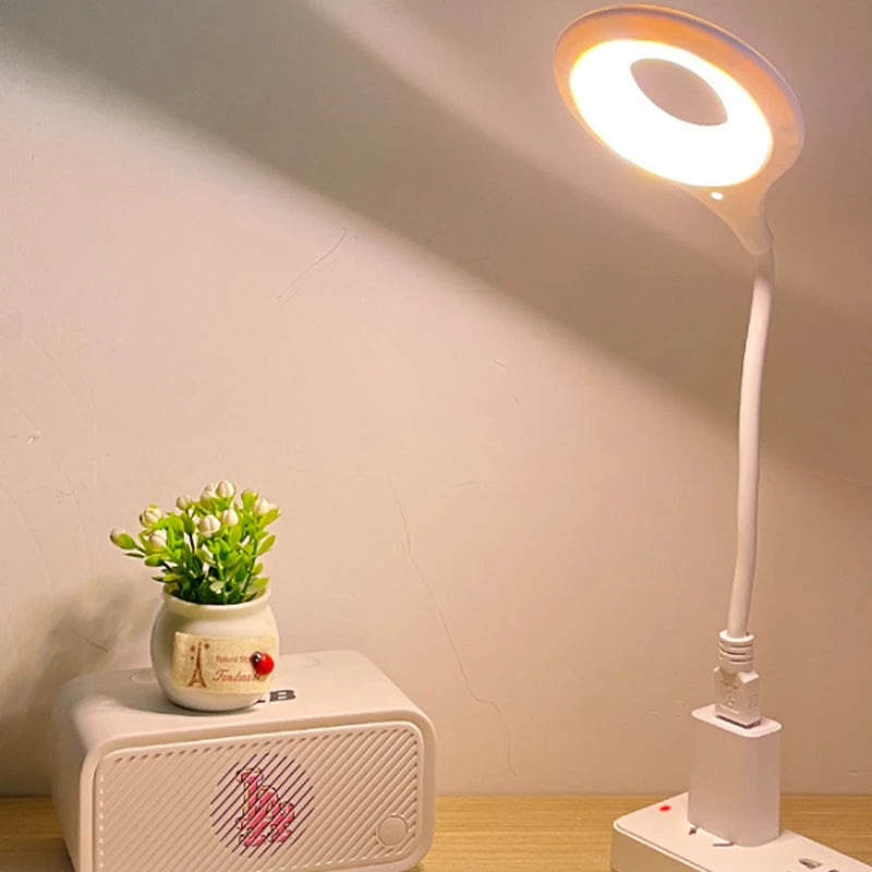 Intelligent Voice Controlled Night Light LED Book USB Flexo Desk Lamp Qme