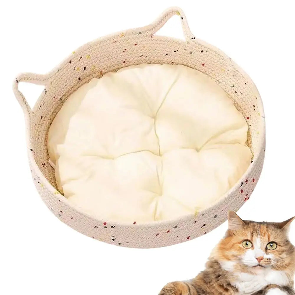 Pet Bed Sleeping Pad Round Cat Cotton Rope Nest Cushion Supplies Qme A China Mainland