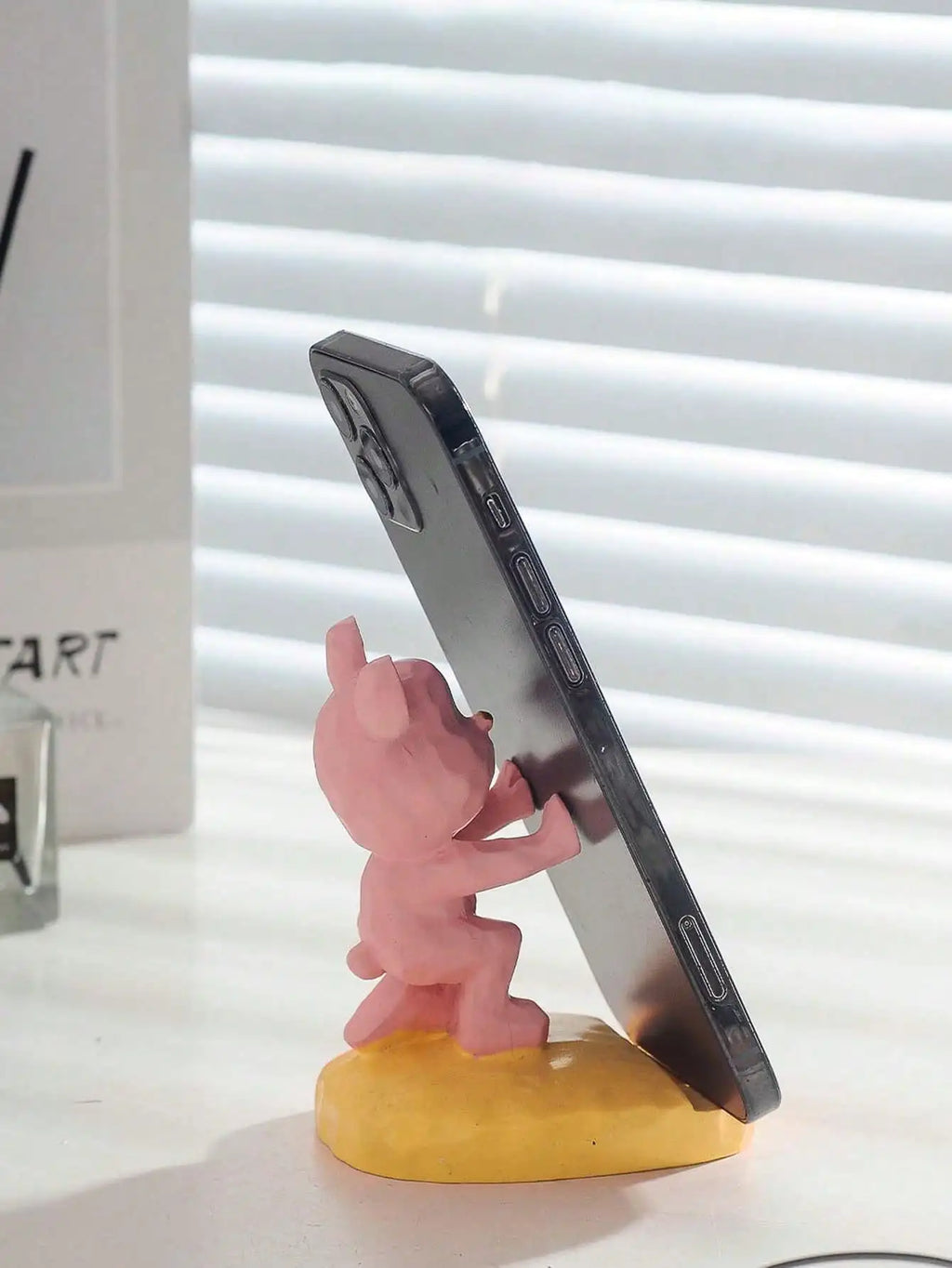 1 Cute Bear Shaped Phone Holder Decoration Compatible Mobile Phones Qme