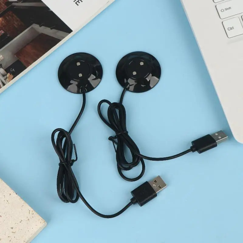 Rose Massager USB Charging Dock Magnetic Stand Adapter Qme 2Pcs Black