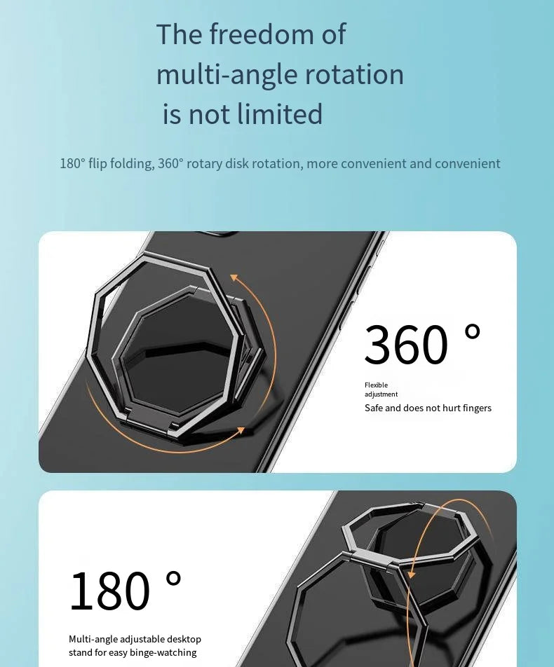 Mobile Phone Foldable Stand Ultra-thin Ring Multi Angle Portable Qme