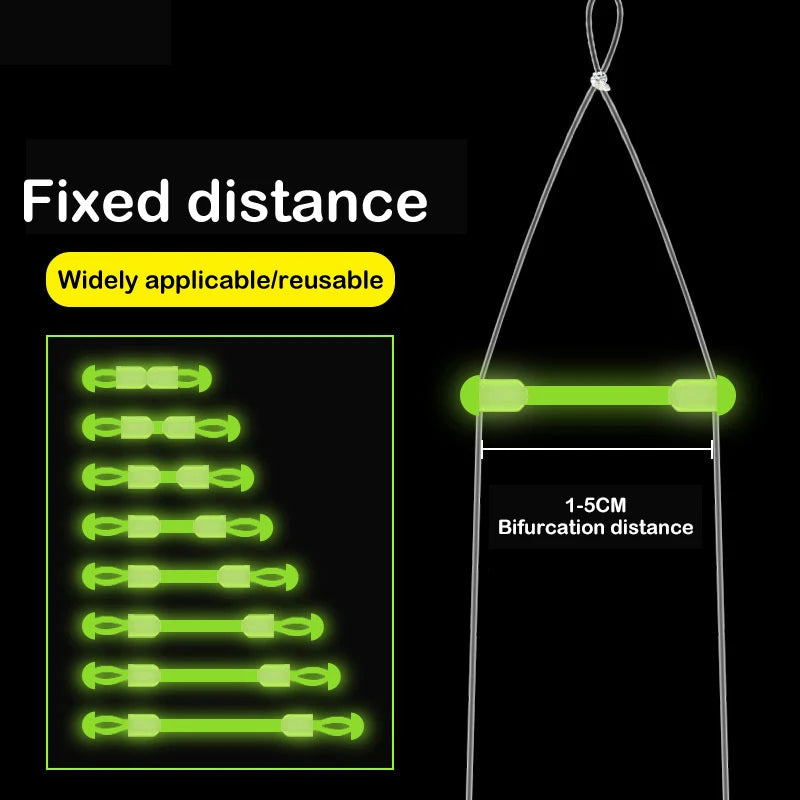 Double Fishhook Fixed Distance Splitter Fishline Separator Connector Qme