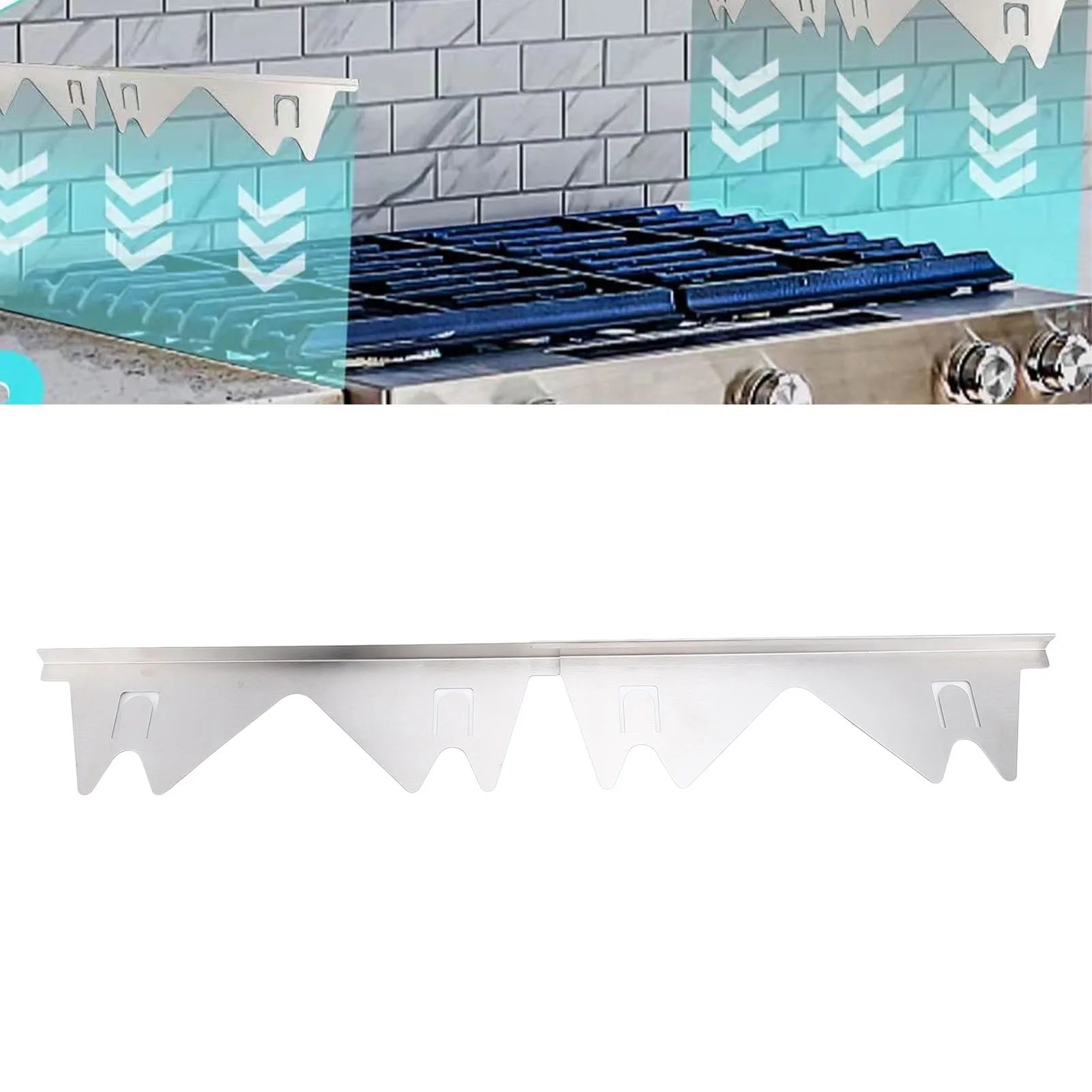 4Pcs Stainless Steel Stove Gap Covers Heat Resistant Easy Clean Range Trim 13.78-27.56in Adjustable Silver for Kitchen Qme