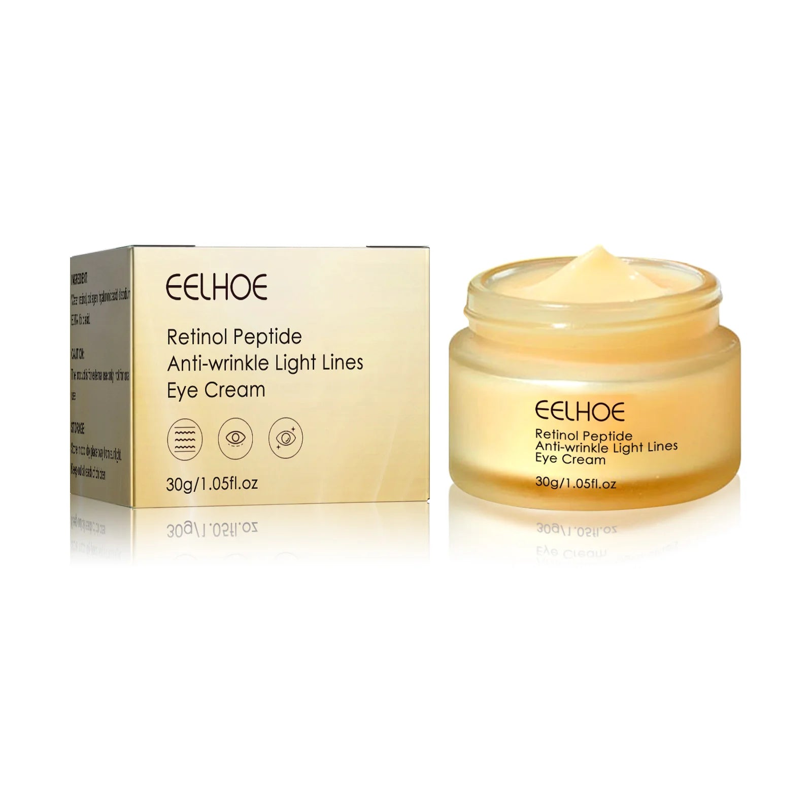 Retinol Peptide Eye Cream Reduce Dark Circles Eye Bag Remover Improve Puffiness Fade Eyes Fine Lines Brighten Eye Cream Qme 30g Boxed