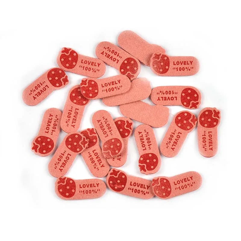 30Pcs 13.5x29mm Lovely Strawberry Pattern Embossed Labels For Sewing Accessories Kids DIY Clothes Handmade Crafts Garment Tags Qme 10