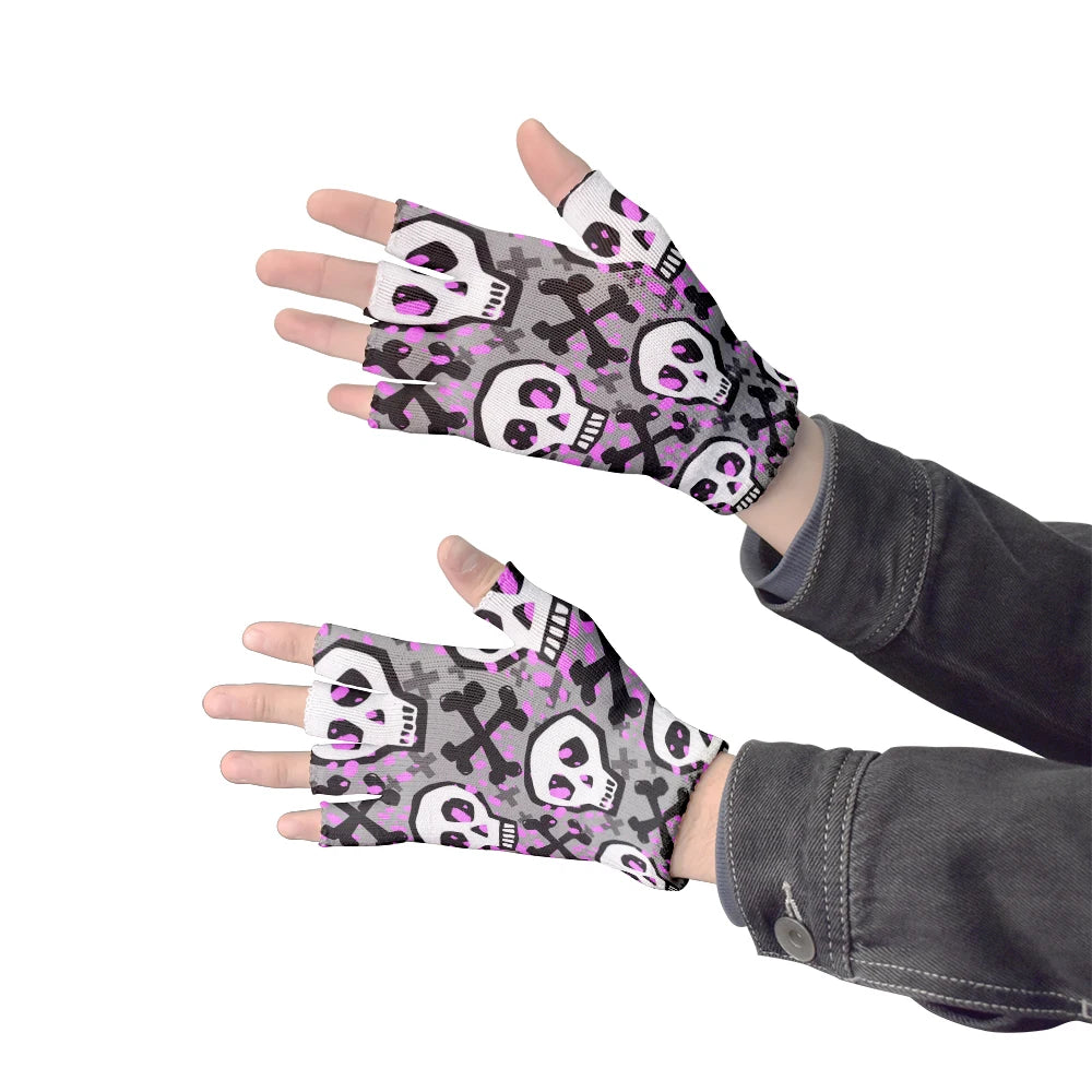 DIY Custom 3d Printed Fingerless Gloves Christmas Leisure Knitted Qme
