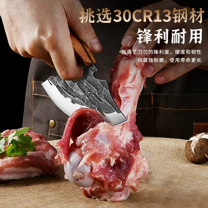 Outdoor Pick Bones Dedicated Knife Hand-forged Meat Cutting Slaughter Qme