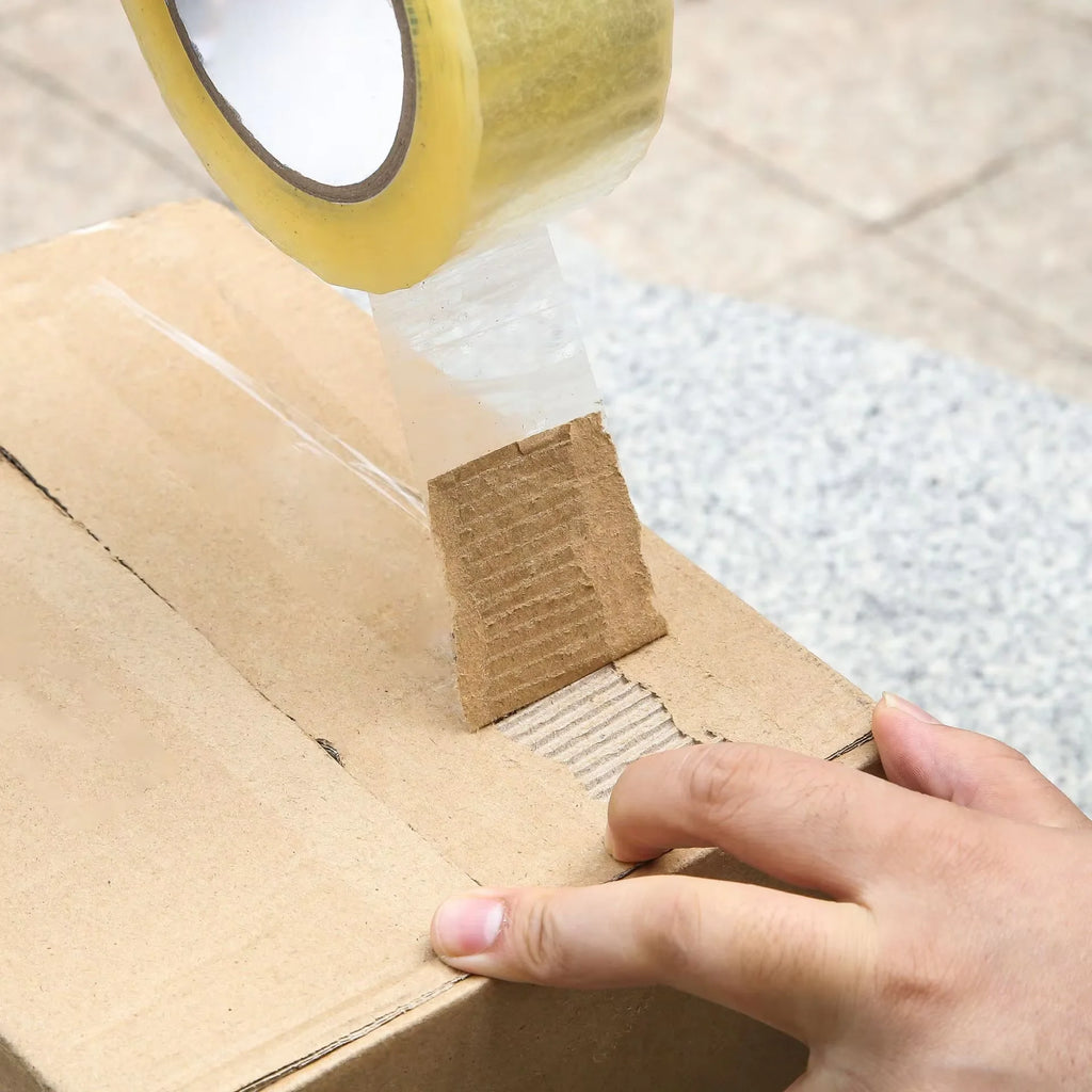 (2Pcs)48mm * 110M Transparent Yellow, Transparent White Tape for Express Packaging of Large Rolls and Thick Box Sealing Qme