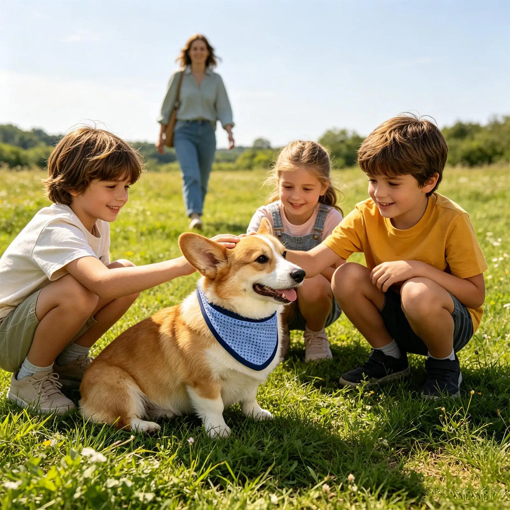 Dog Cooling Collar Reusable Puppy Bandana Dog Cool Down Bandana For Pet Parents Animal Lovers Trainers Park Lawn Yard Daily Wear Qme
